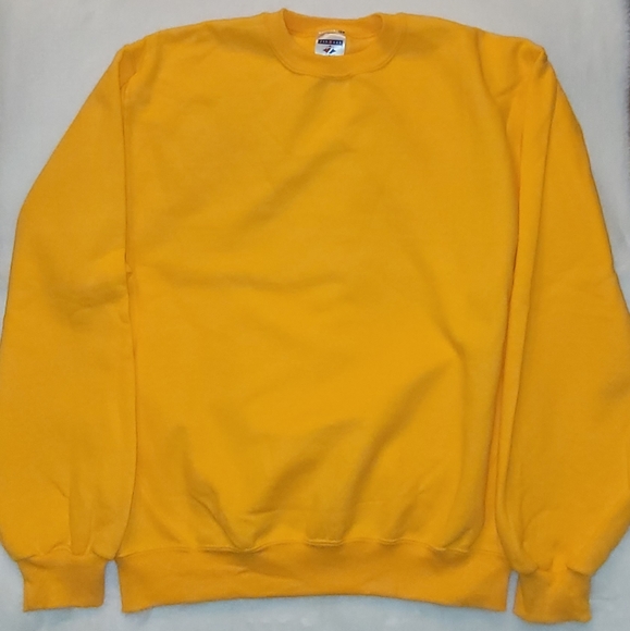 Vintage 90s Jerzees Gold Unisex NuBlend Crew Neck Sweatshirt New Without Tag - Picture 13 of 16